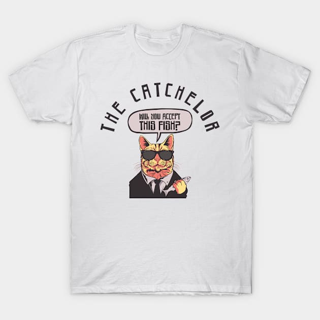 Catchelor Single Life Cat Bachelor Partying T-Shirt by Tom´s TeeStore